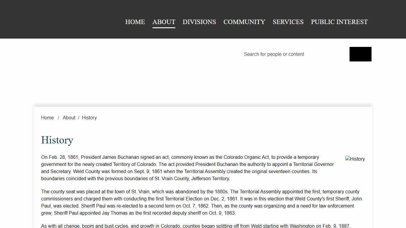 History Weld Sheriff